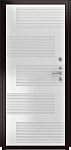 Дверь ДвериПРО Д-68 ФЛ-185 (10мм, ПВХ ясень белый) DPRO220755 фото
