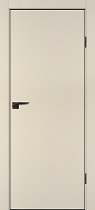 Товар Межкомнатная дверь П-1 кромка АБС черная c 4-х ст. Бежевый матовый